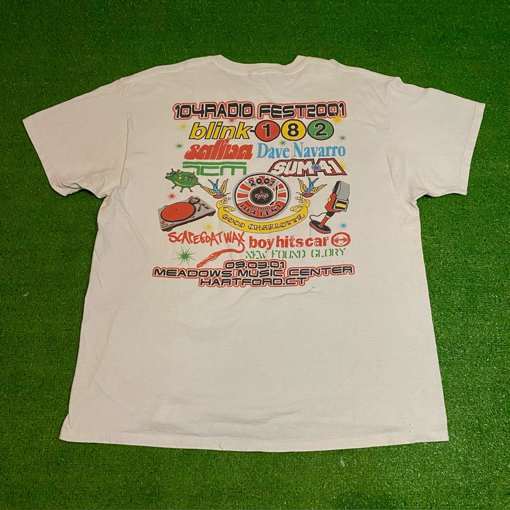 Vintage 2001 Radio 104 Fest T-Shirt Blink-182 Sum 41 NFG Navarro Size XL Y2K